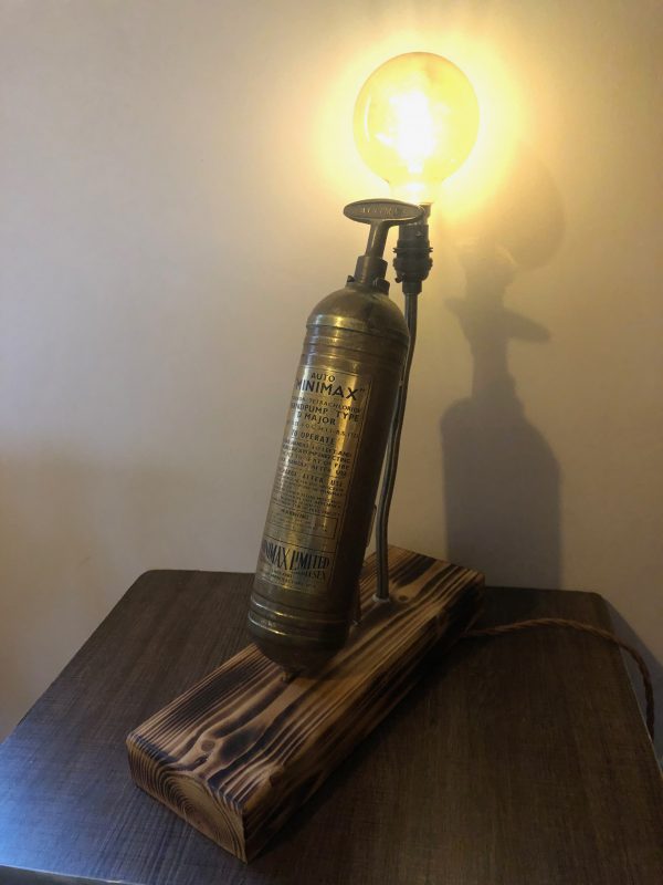 Vintage Car Fire Extinguisher Lamp - Image 4