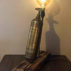 Vintage Car Fire Extinguisher Lamp