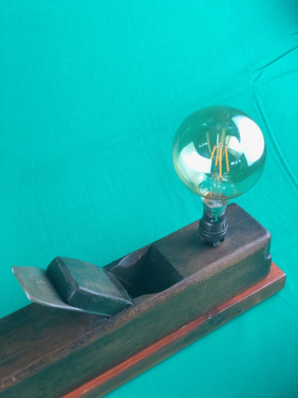 Vintage Wood Plane Lamp - Image 2